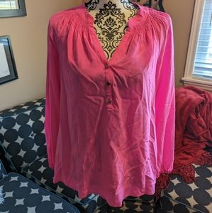 Lilly Pulitzer Pink silk blouse M